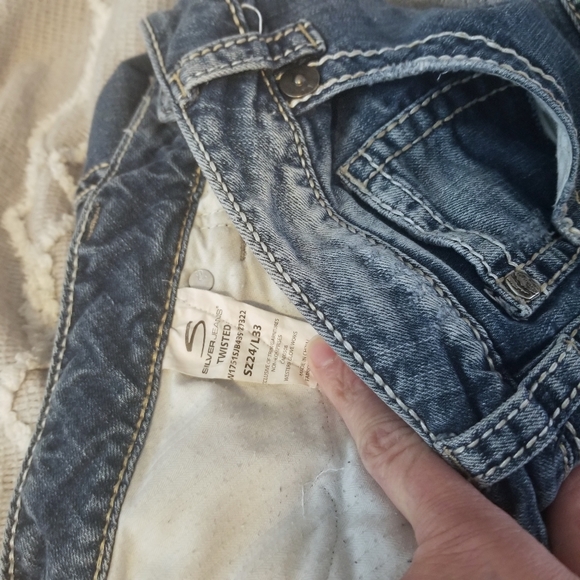 Silver Jeans Twisted Bootcut Sz 22 / 33"L - Picture 7 of 7